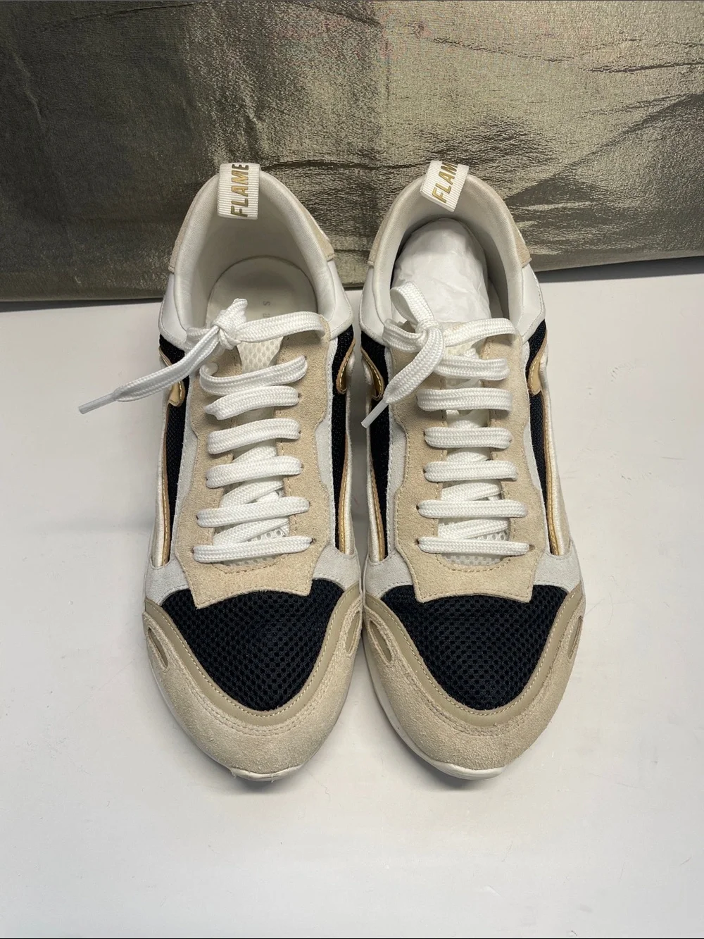 Flame Gold Trainer Sneakers